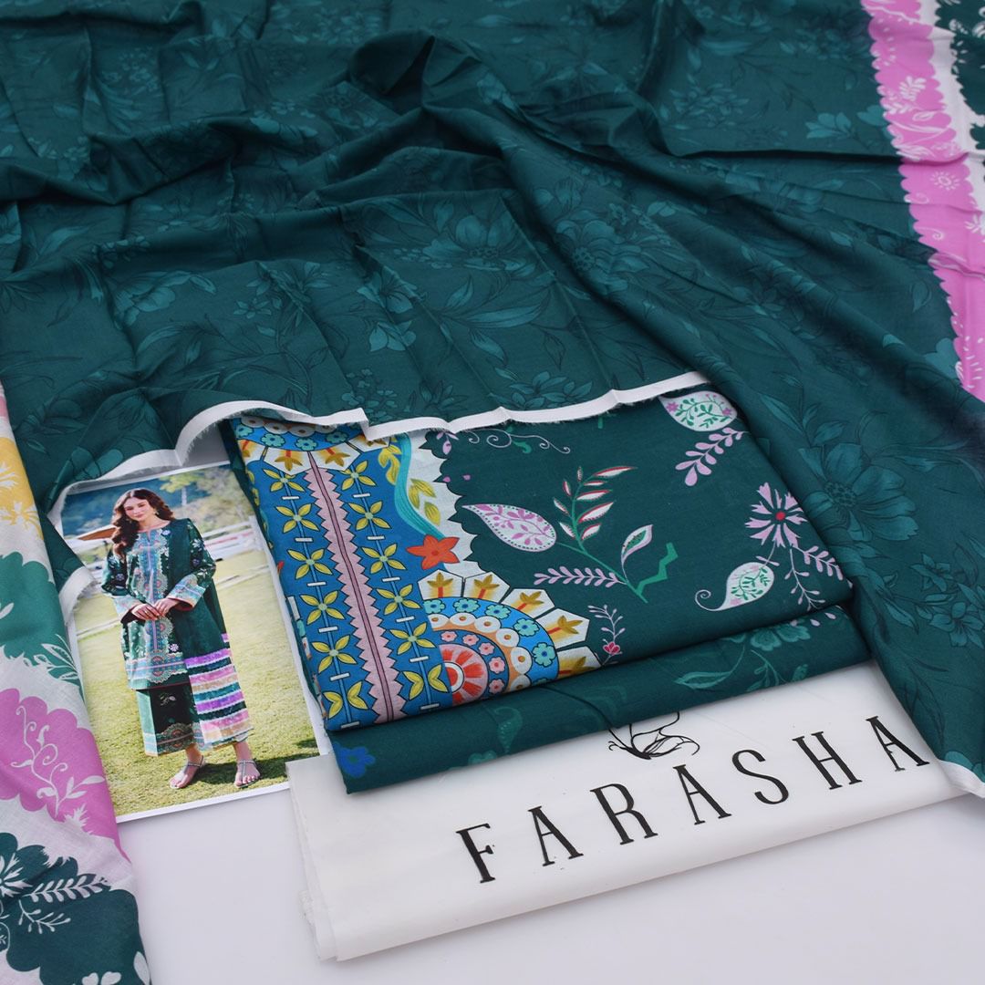Farasha Lawn Digital Printed 3 Piece | FA100