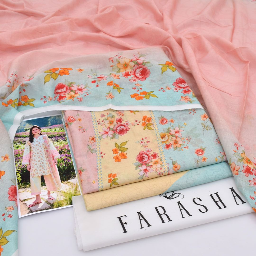 Farasha Lawn Digital Printed 3 Piece | FA106