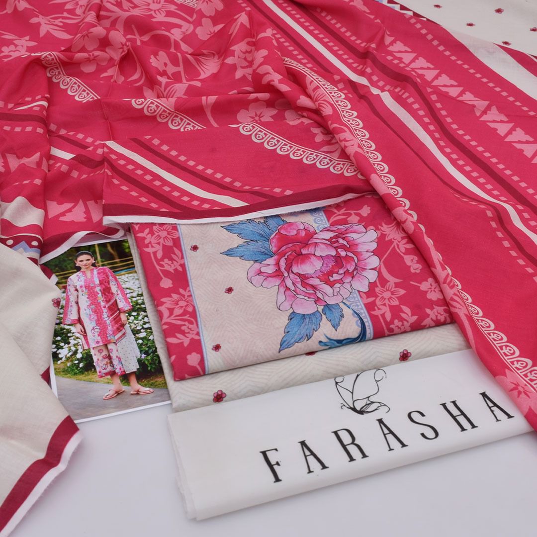 Farasha Lawn Digital Printed 3 Piece | FA107