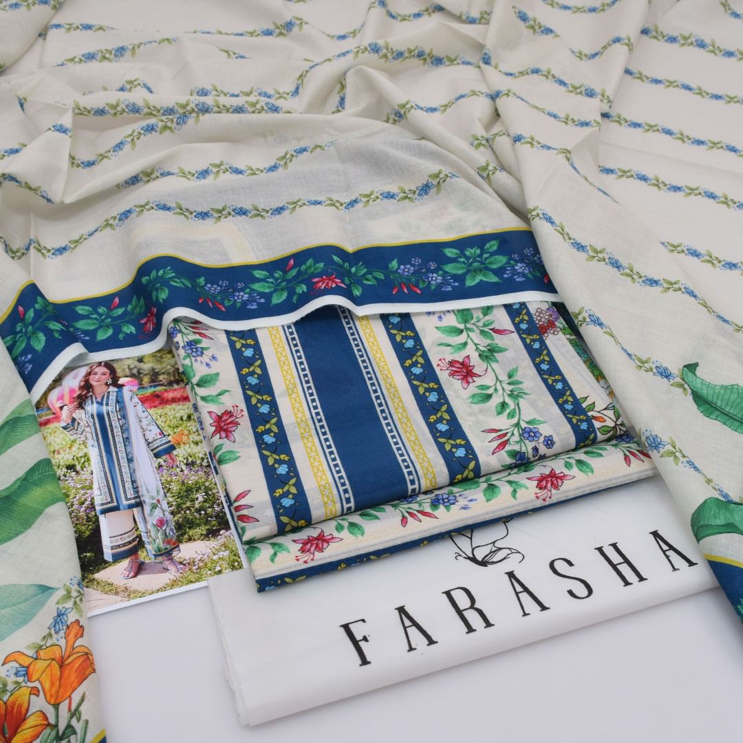 Farasha Lawn Digital Printed 3 Piece | FA108