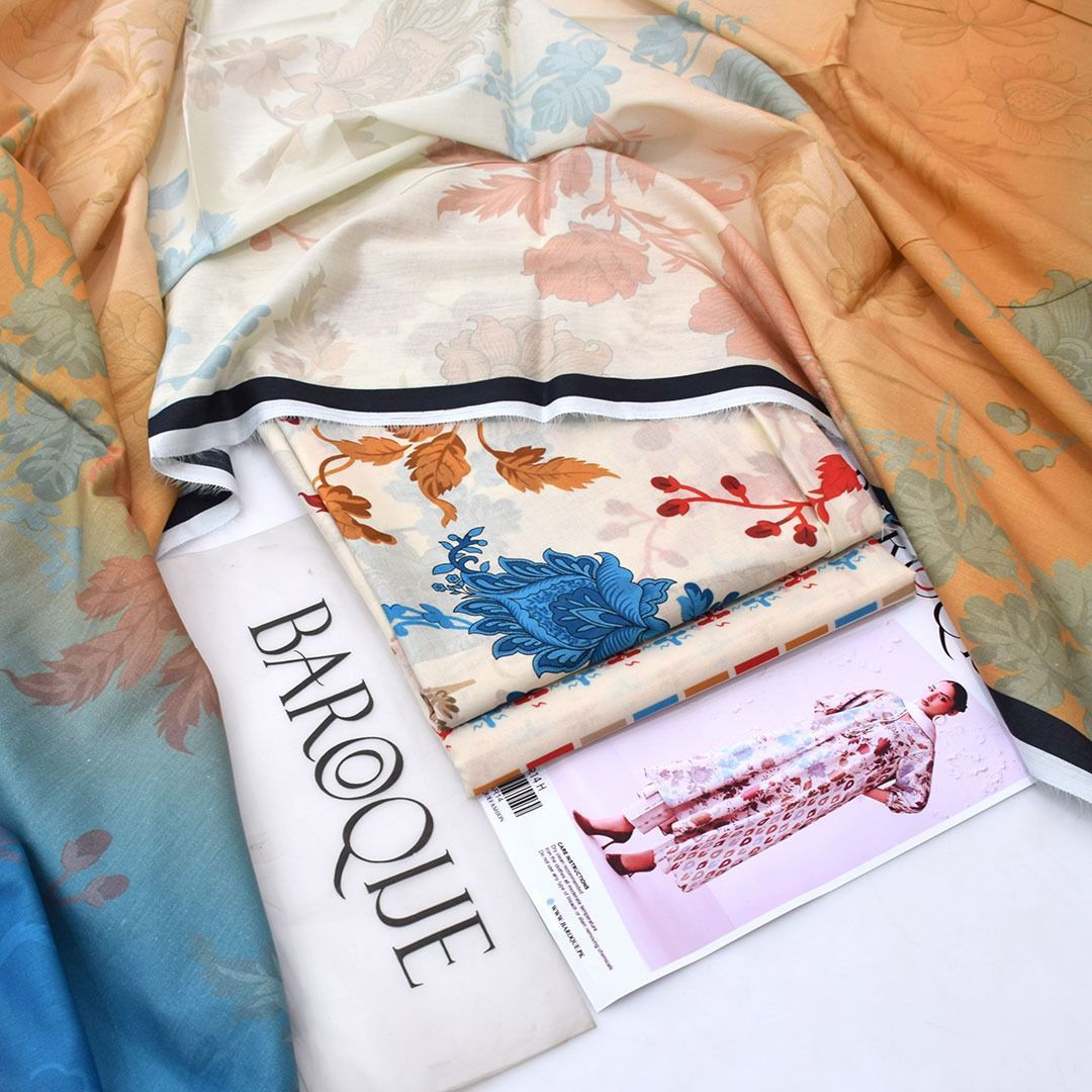 Baroque Lawn Digital Printed 3 Piece | BQ142