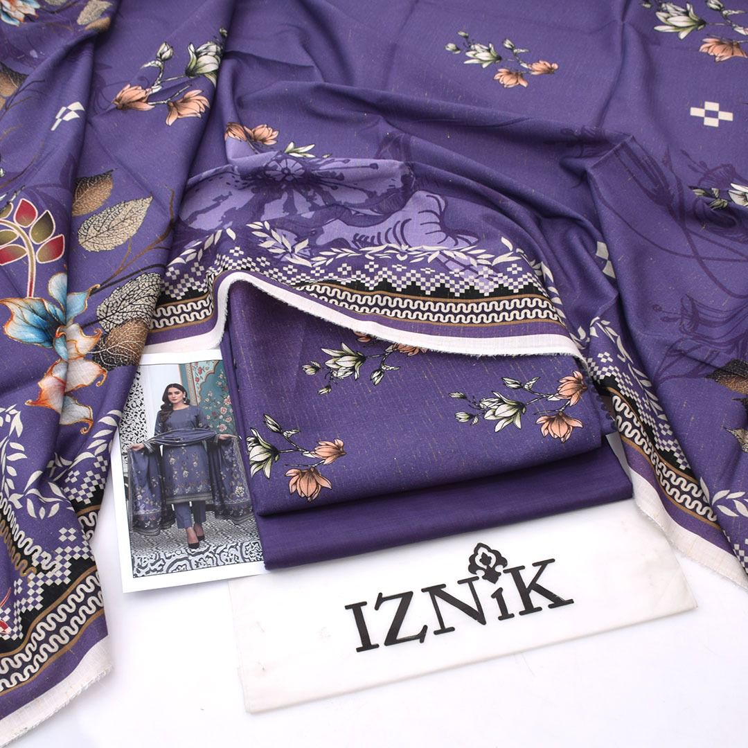 Iznik Lawn Digital Printed 3 Piece | IK704