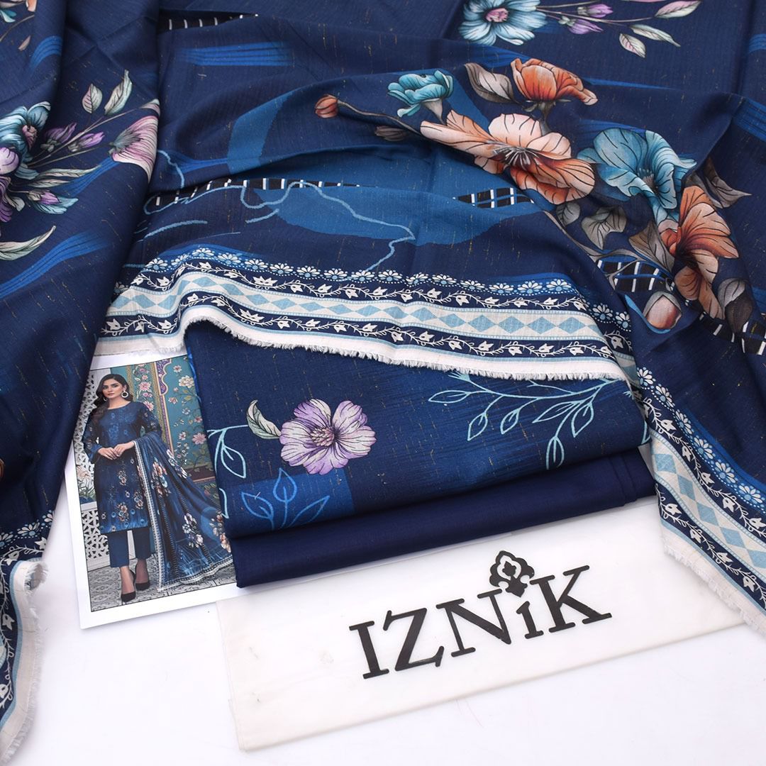 Iznik Lawn Digital Printed 3 Piece | IK703