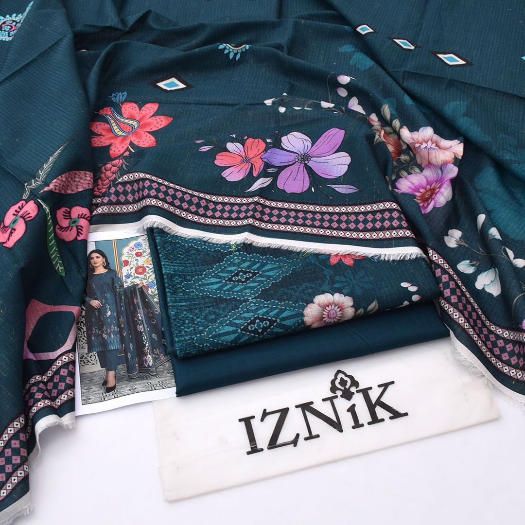 Iznik Lawn Digital Printed 3 Piece | IK707