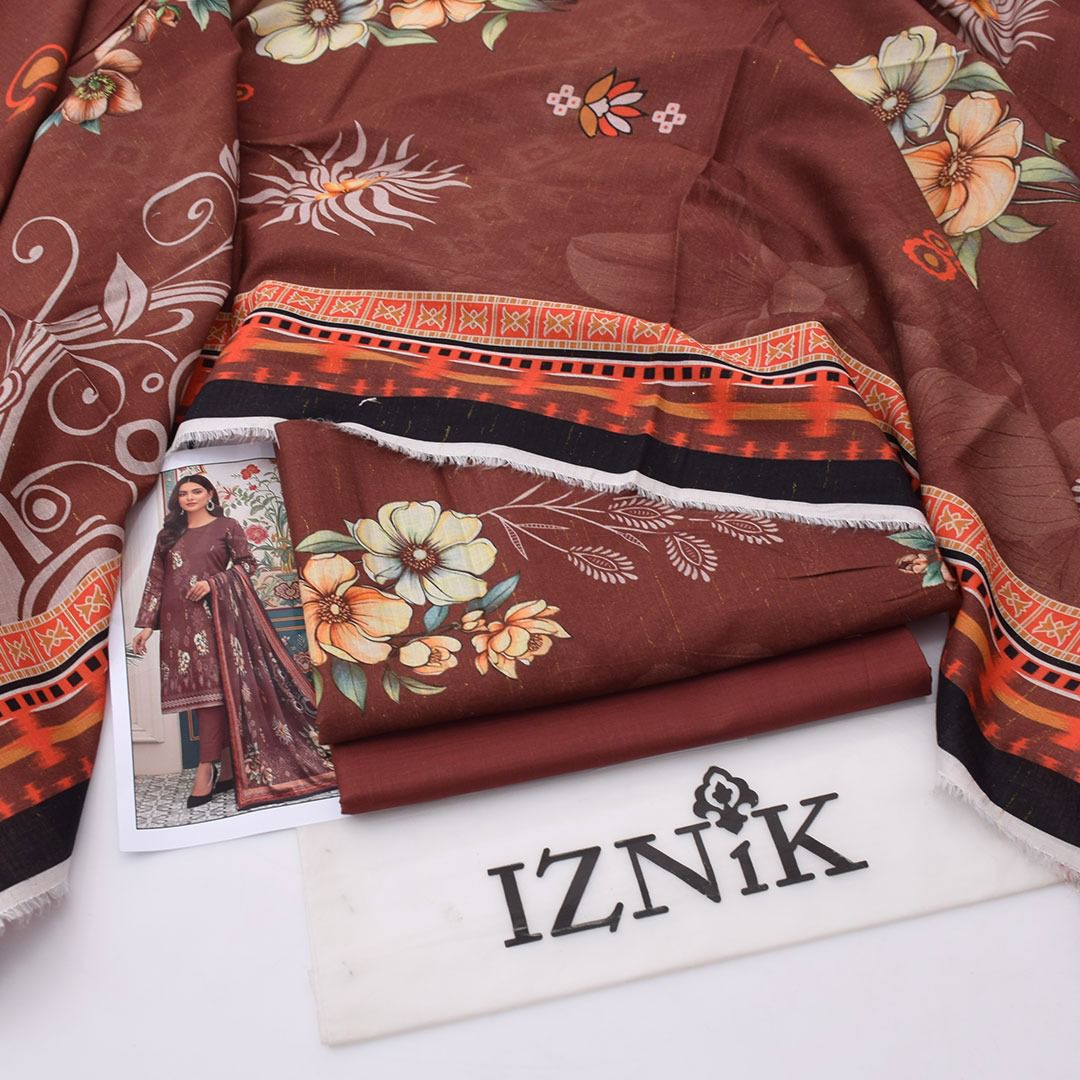 Iznik Lawn Digital Printed 3 Piece | IK709