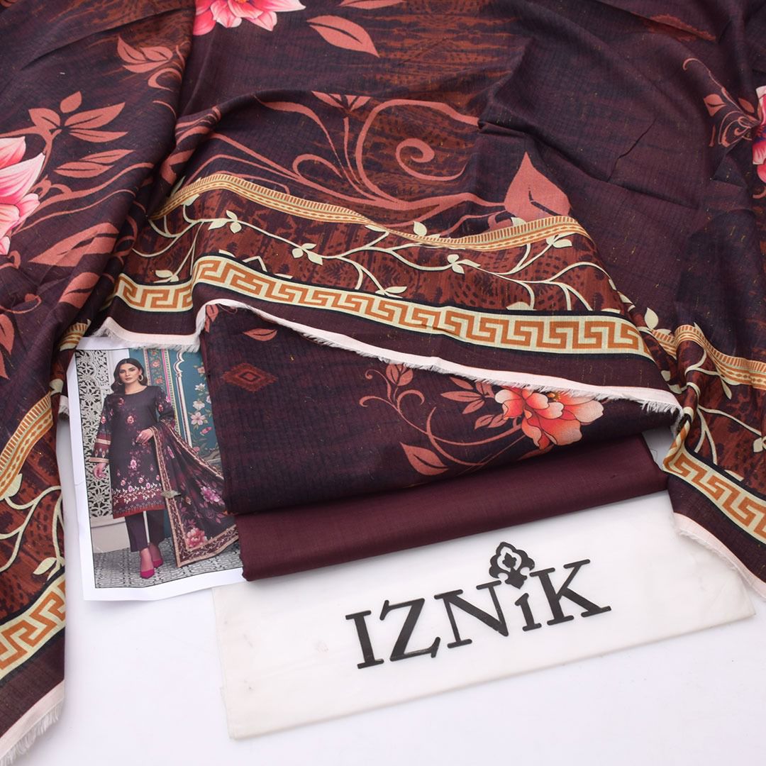 Iznik Lawn Digital Printed 3 Piece | IK706