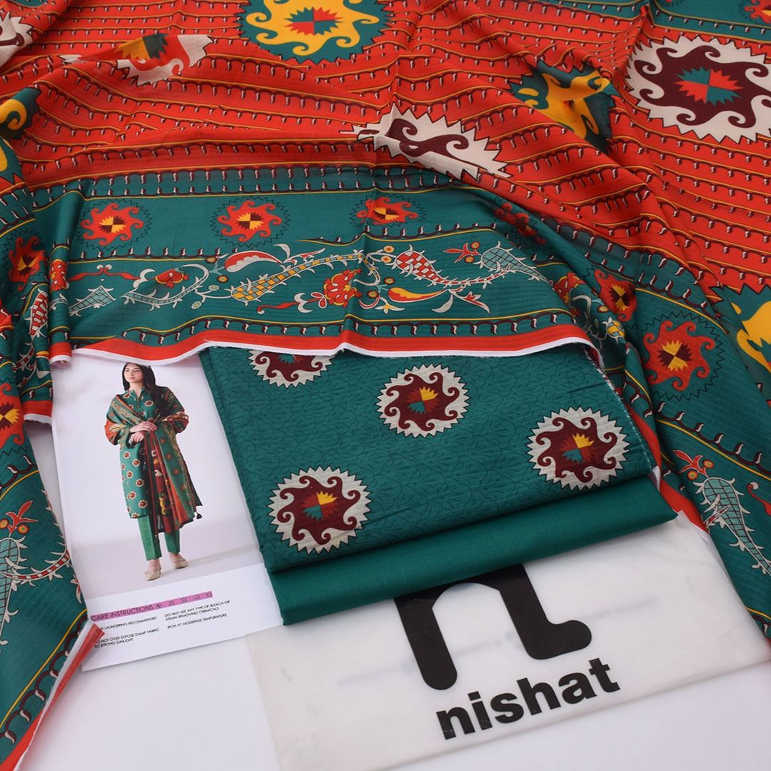 Nishat Lawn Digital Printed 3 Piece | TN100