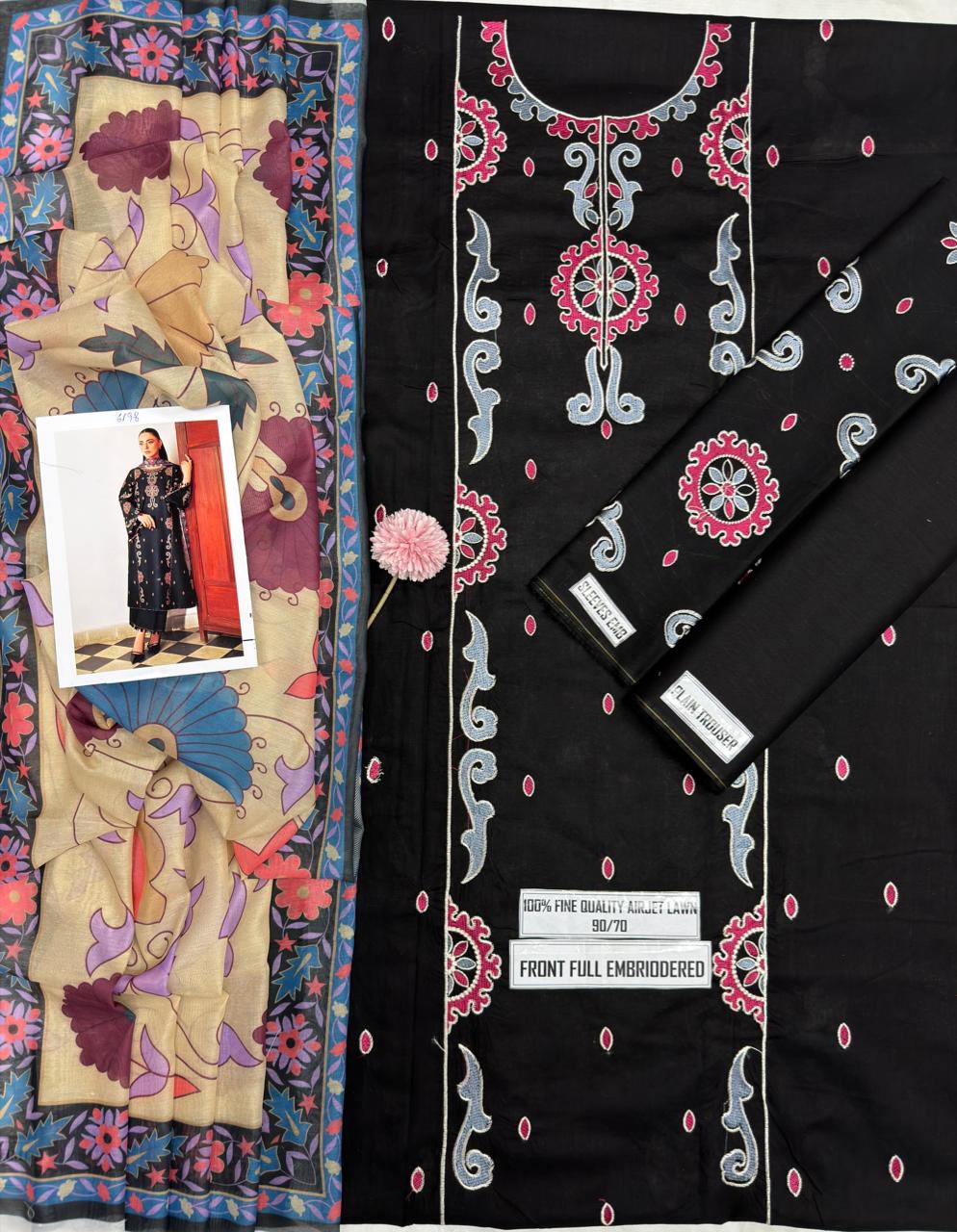 Batik Lawn Embroidered 3 Piece | BK217