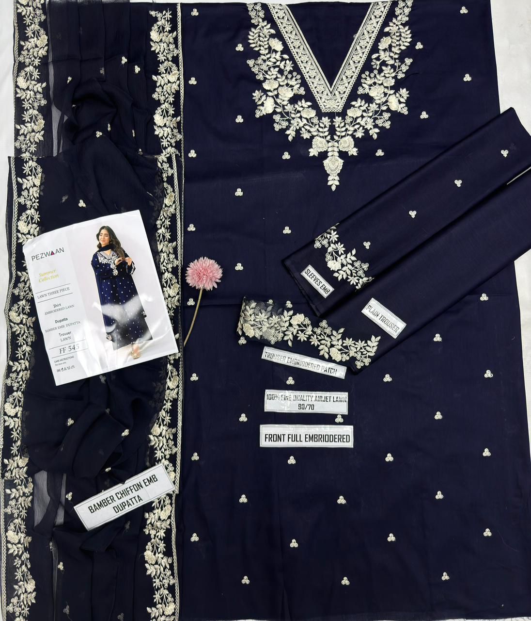 Rozana Lawn Embroidered 3 Piece | RA111