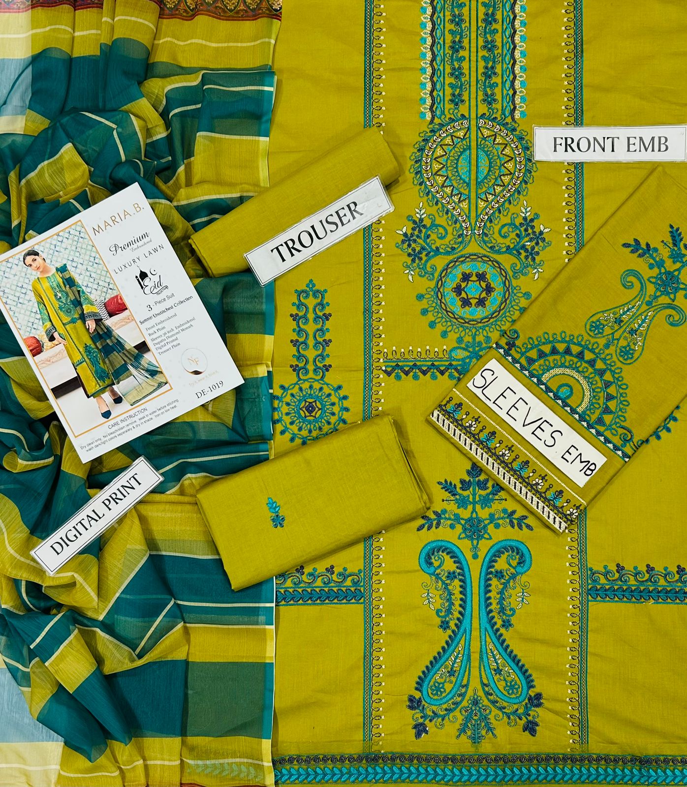Maria B Lawn Embroidered 3 Piece | MB209