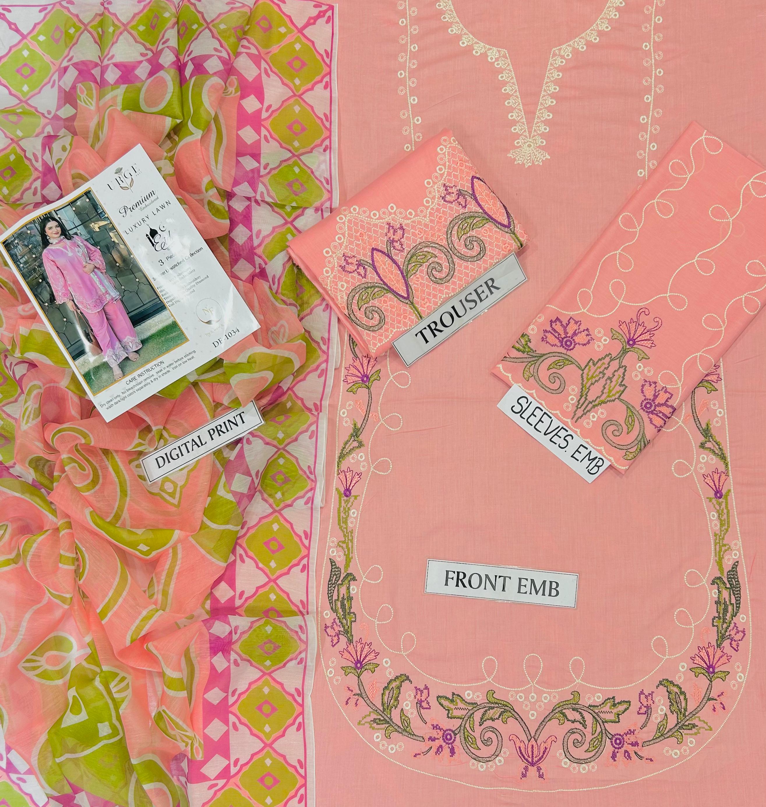 Urge Lawn Embroidered 3 Piece | UG217