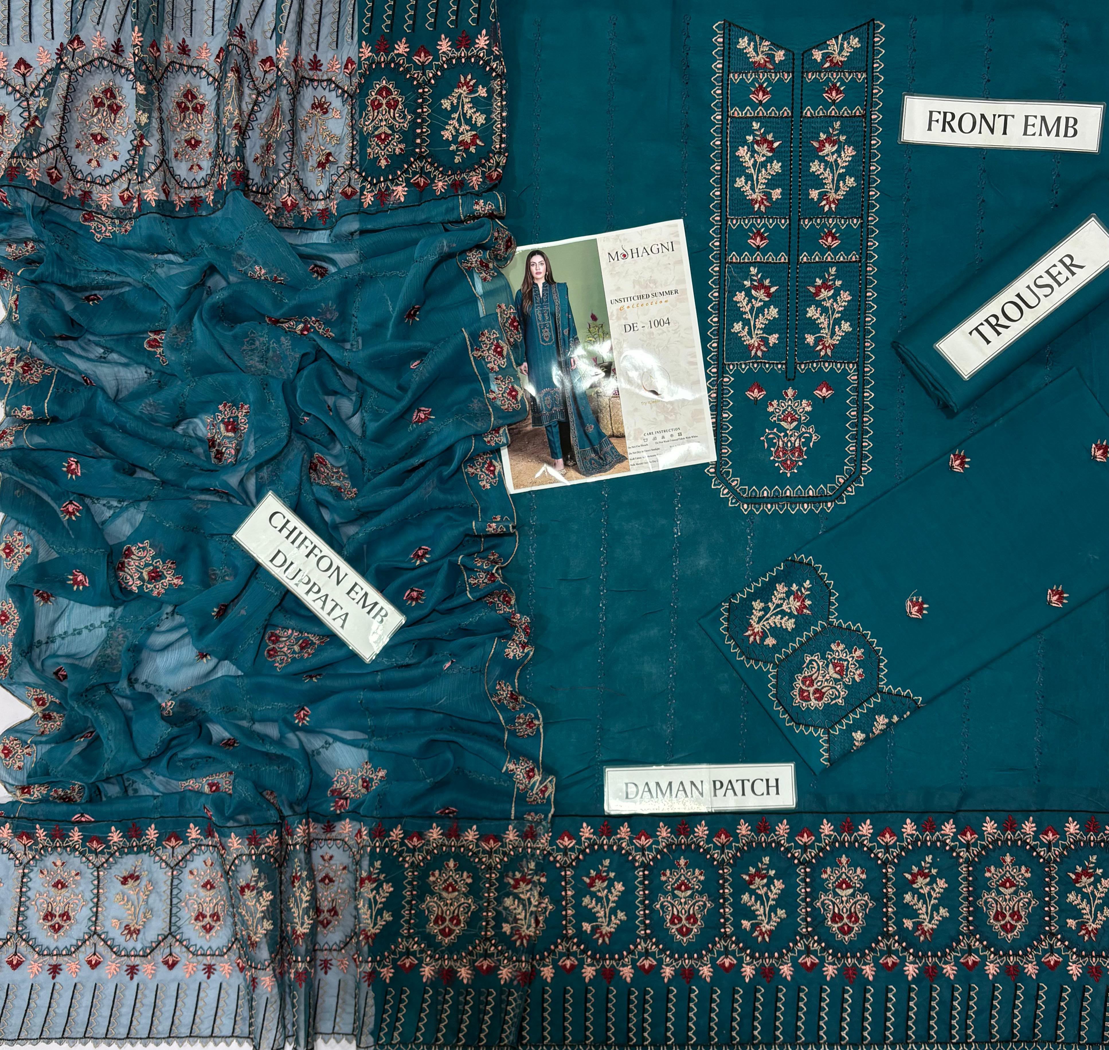 Mohagni Lawn Embroidered 3 Piece | MI115