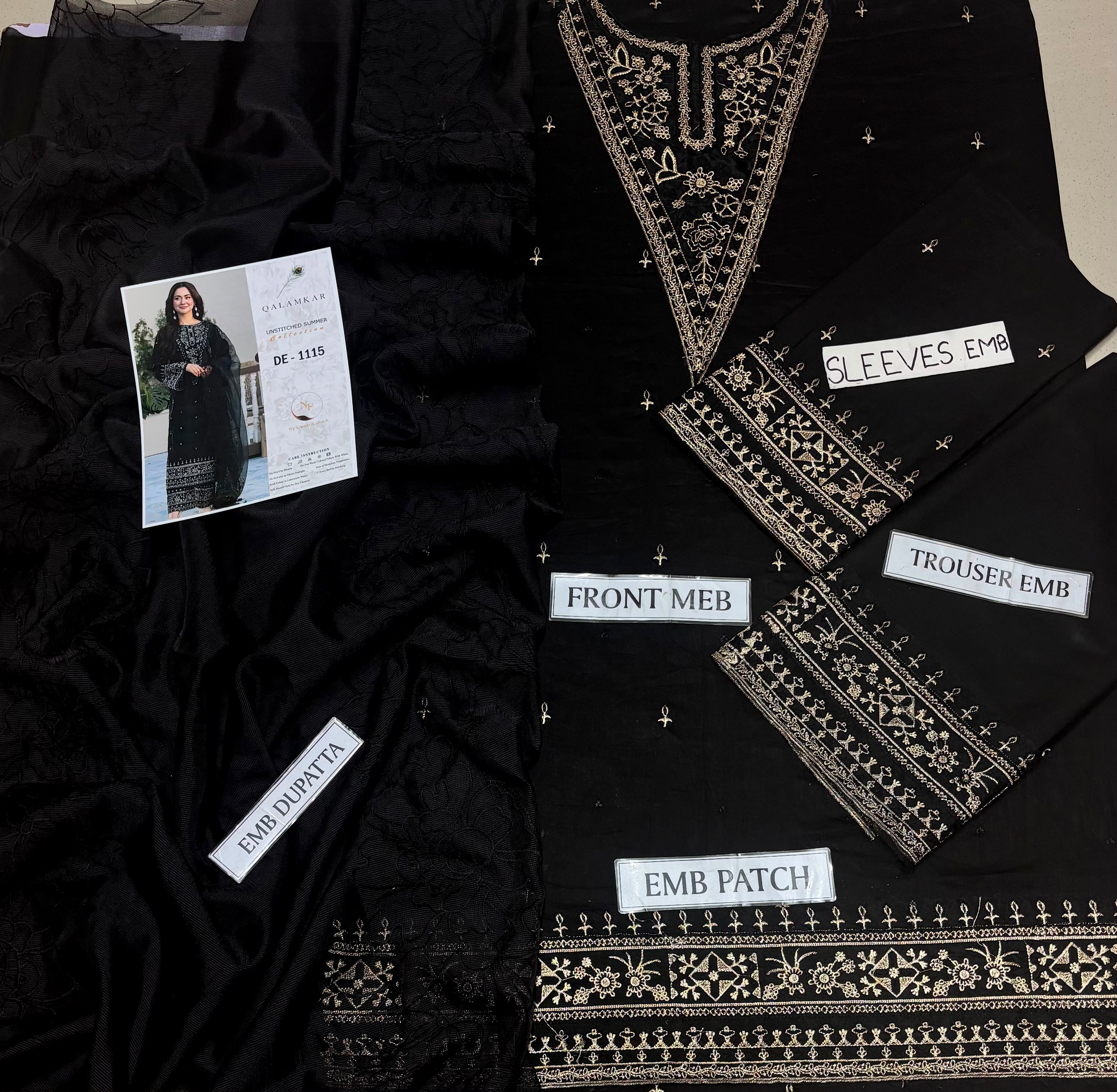 Qalamkar Lawn Embroidered 3 Piece | QR313