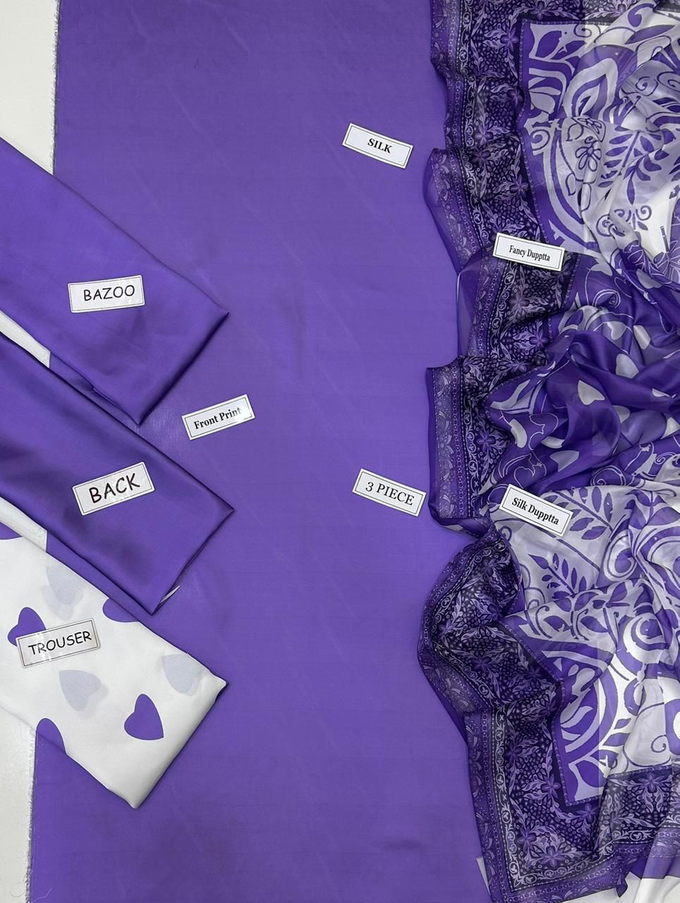 Maria B Silk Digital Printed 3 Piece | MB211