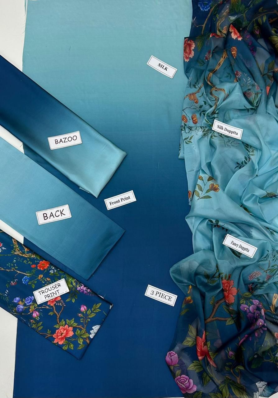 Maria B Silk Digital Printed 3 Piece | MB213