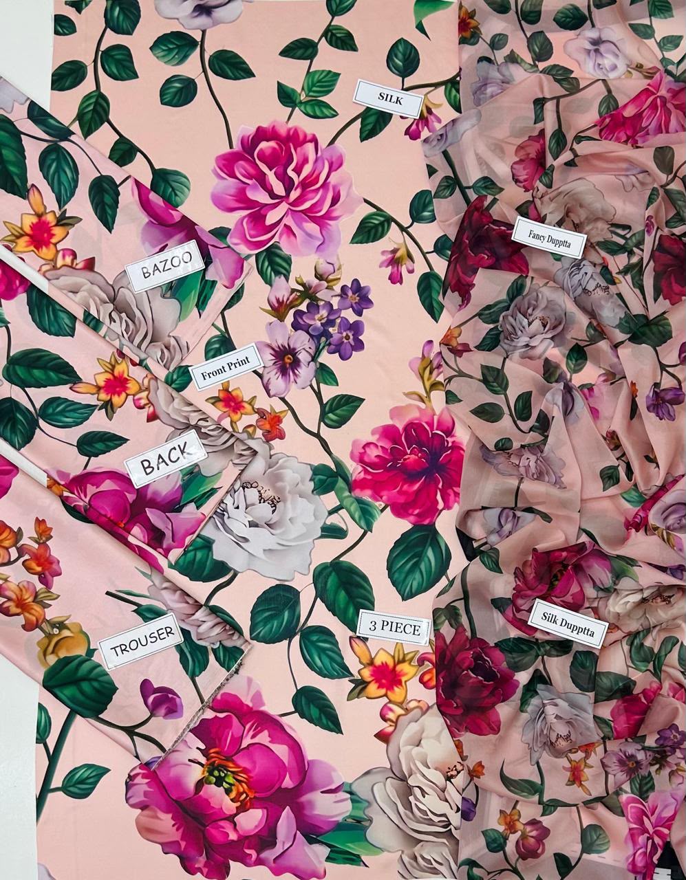 Maria B Silk Digital Printed 3 Piece | MB255