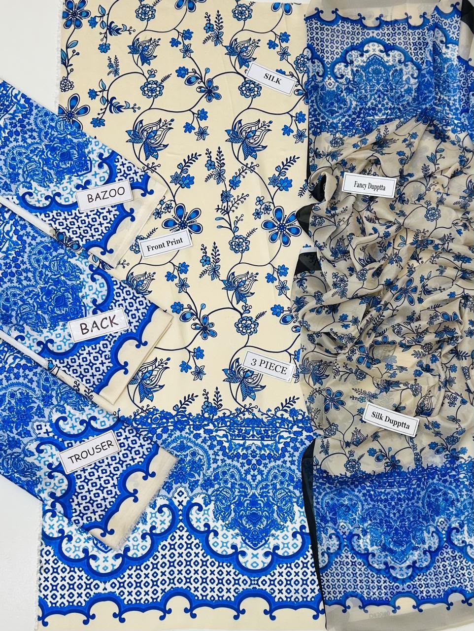 Maria B Silk Digital Printed 3 Piece | MB250