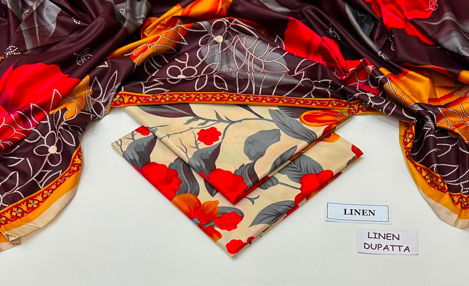 Maria B Linen Digital Printed 3 Piece | MB374