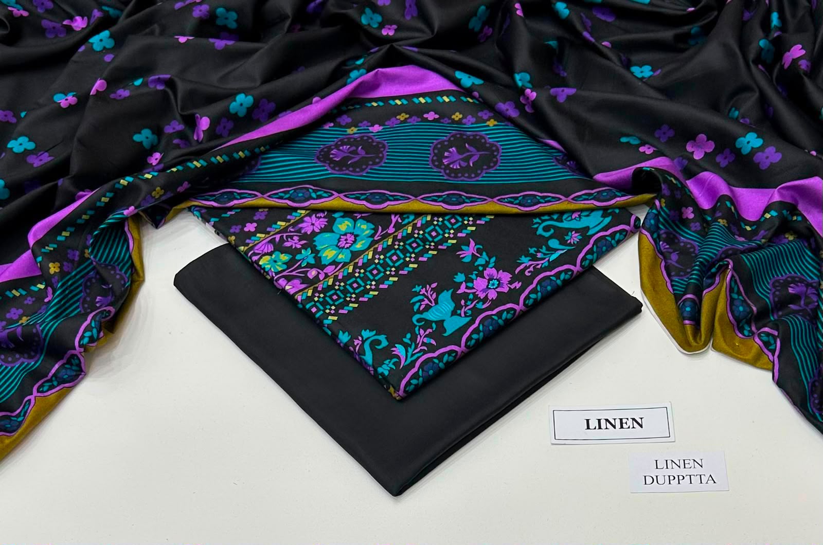 Maria B Linen Digital Printed 3 Piece | MB386