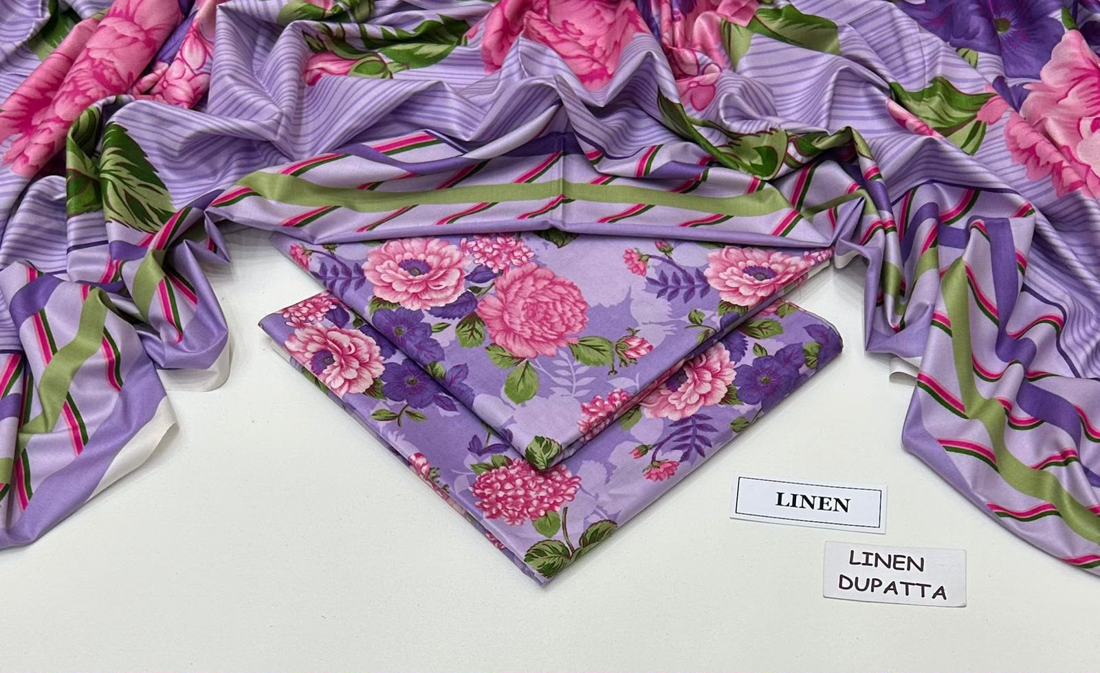 Maria B Linen Digital Printed 3 Piece | MB384