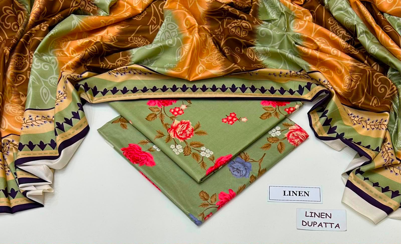 Maria B Linen Digital Printed 3 Piece | MB355