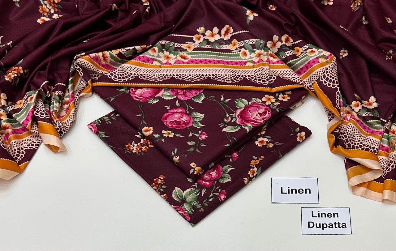 Maria B Linen Digital Printed 3 Piece | MB307