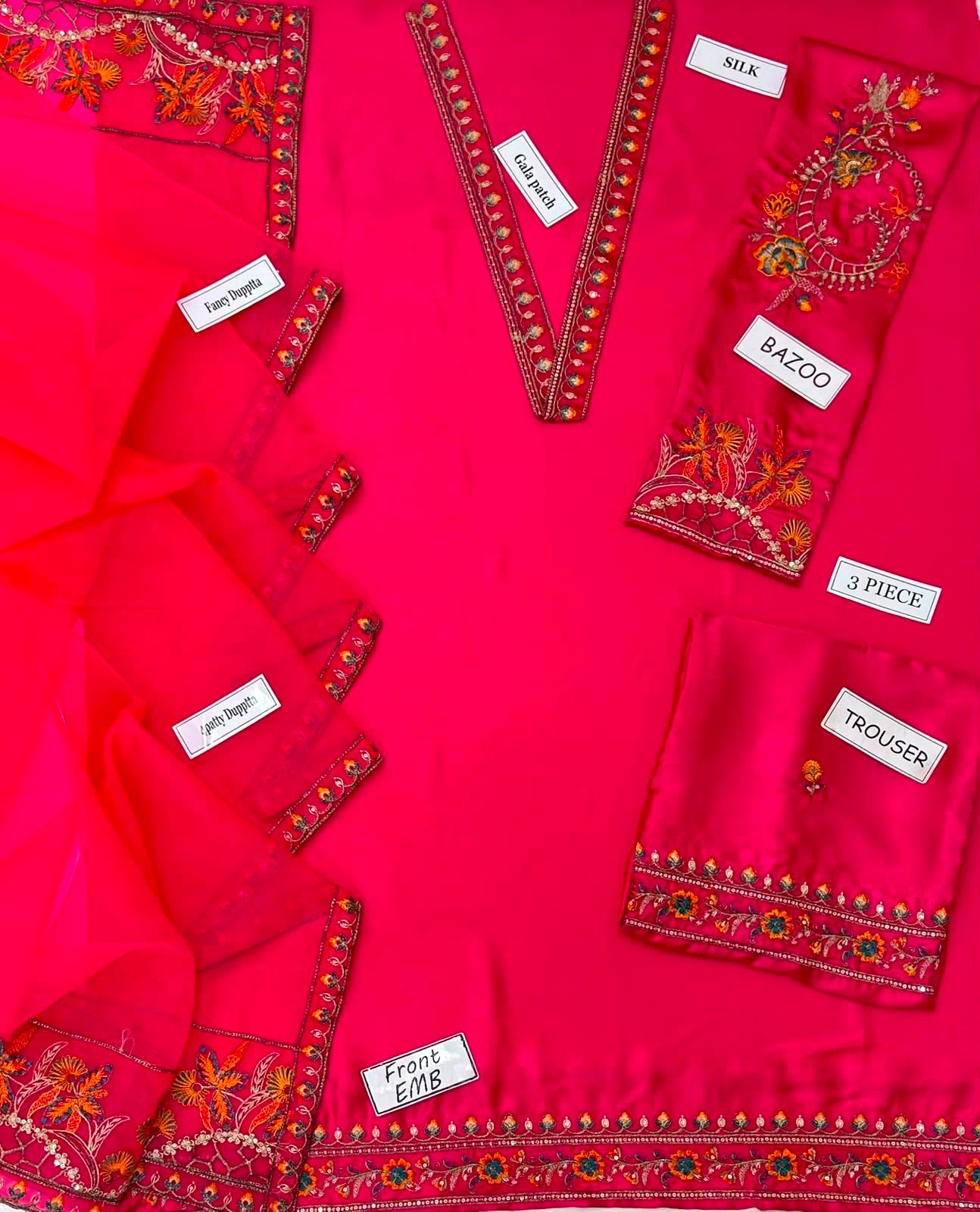 Charizma Silk Embroidered 3 Piece | CZ107