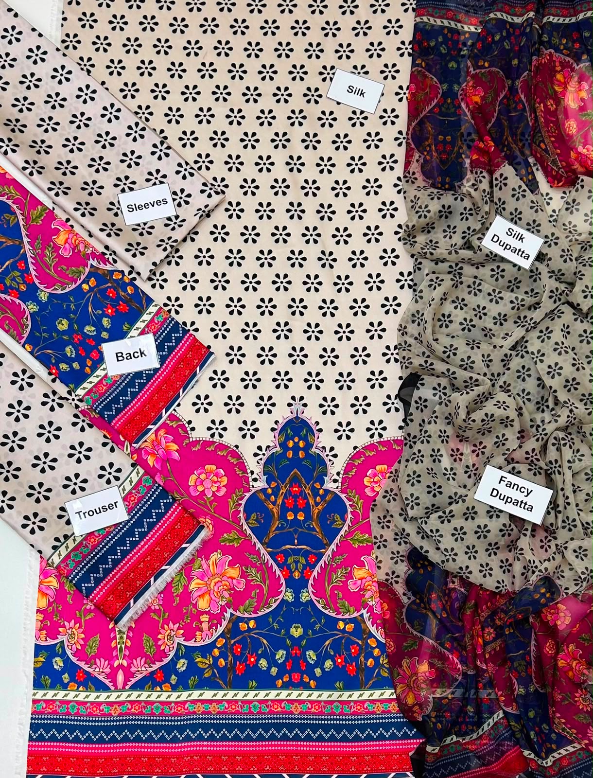 Maria B Silk Digital Printed 3 Piece | MB285