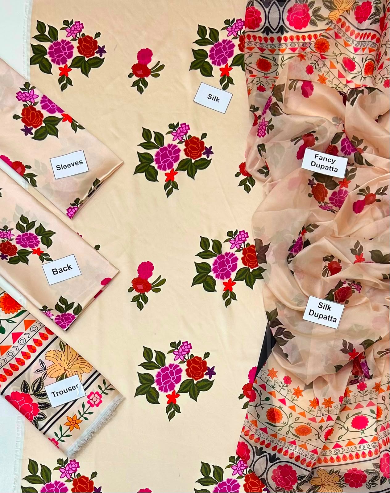 Maria B Silk Digital Printed 3 Piece | MB282