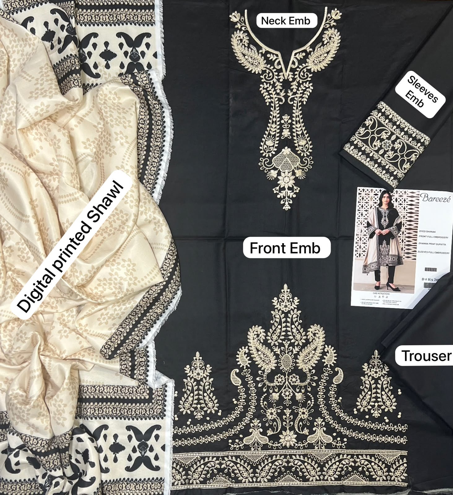 Jazmine Dhanak Embroidered 3 Piece | JE401