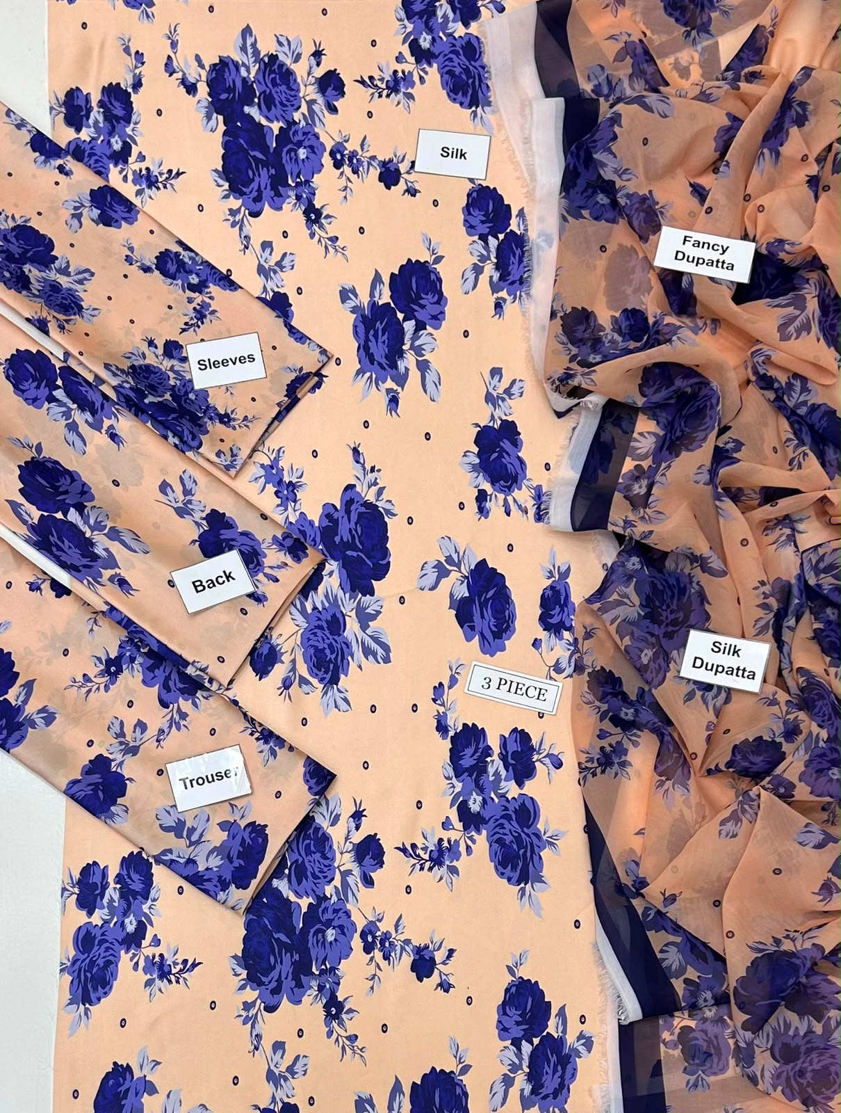 Maria B Silk Digital Printed 3 Piece | MB294
