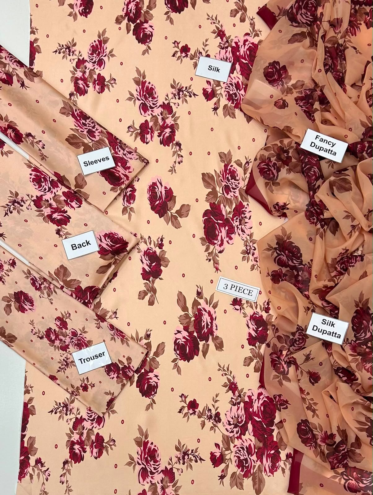 Maria B Silk Digital Printed 3 Piece | MB295