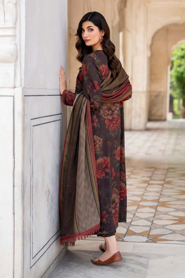 Baroque Dhanak Embroidered 3 Piece | BQ117