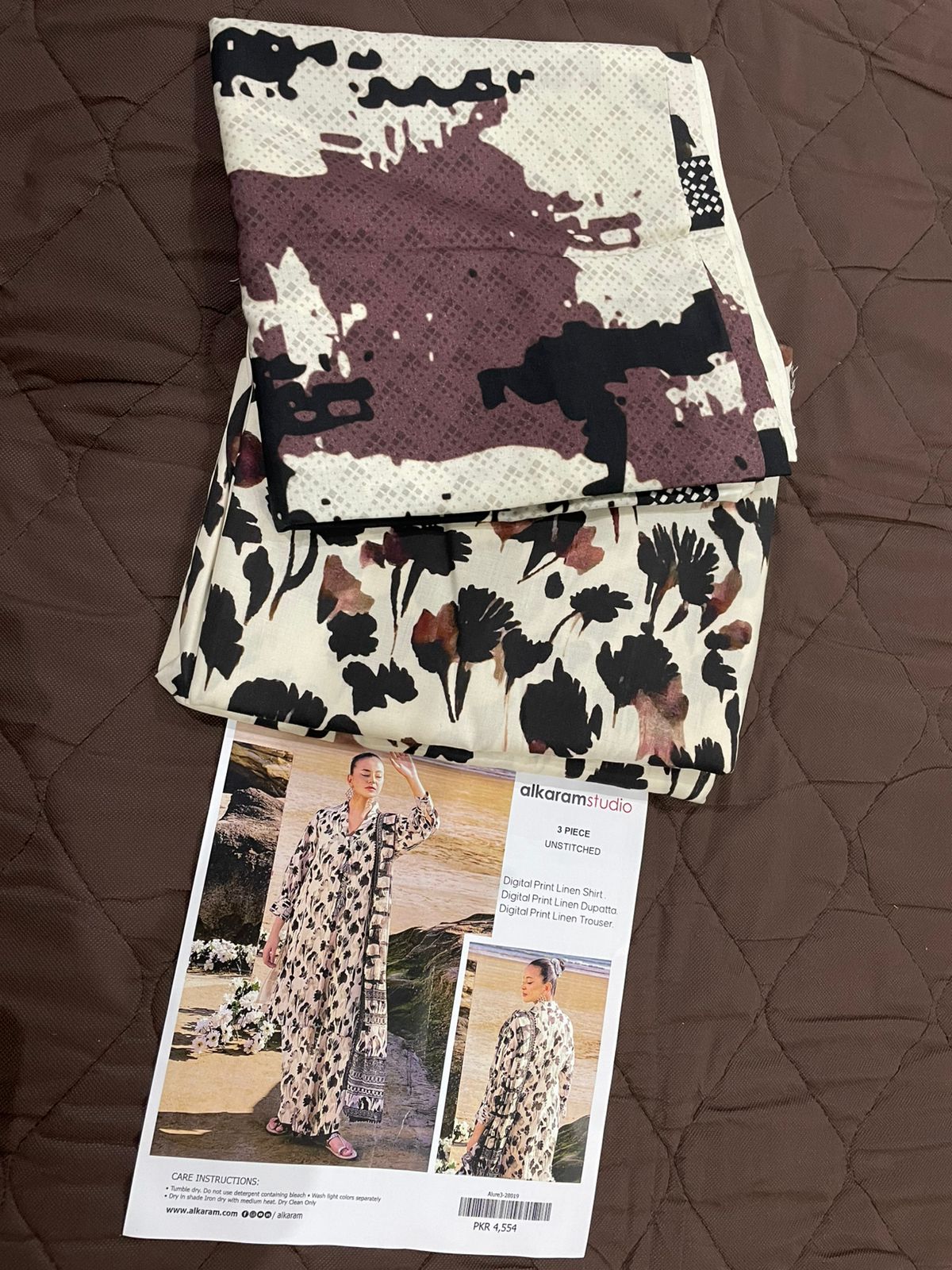 Alkaram Linen Digital Printed 3 Piece | AK100