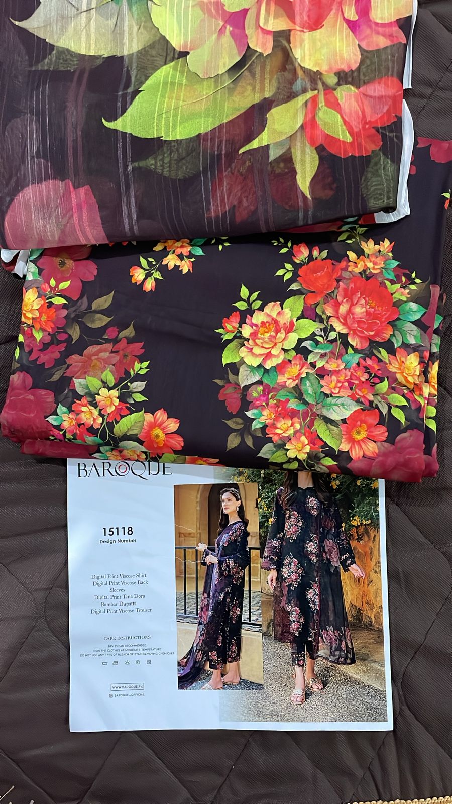 Baroque Viscose Digital Printed 3 Piece | BQ108