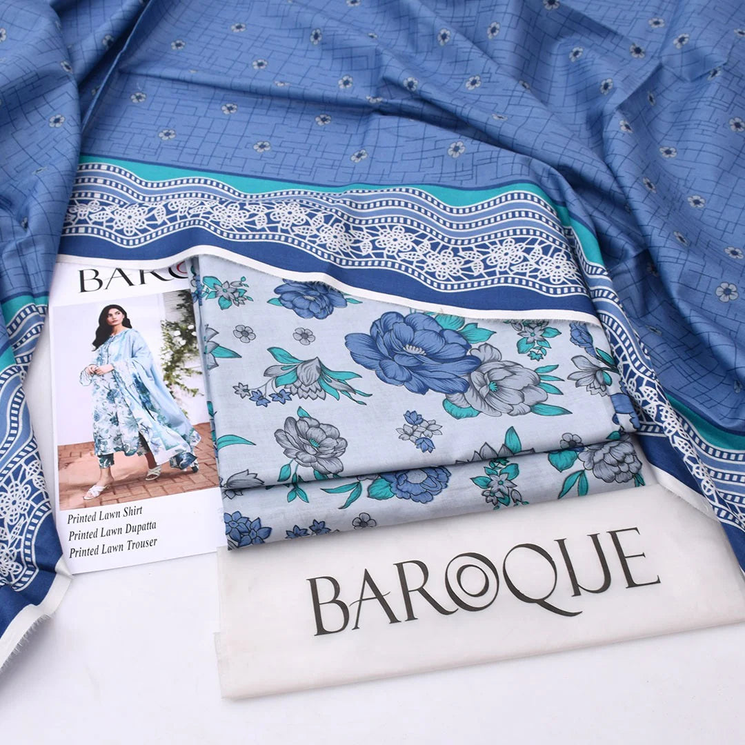 Baroque Lawn Digital Printed 3 Piece | BQ125