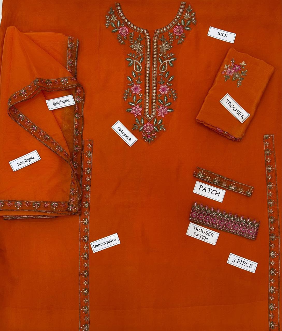 Laam Silk Embroidered 3 Piece | LM212
