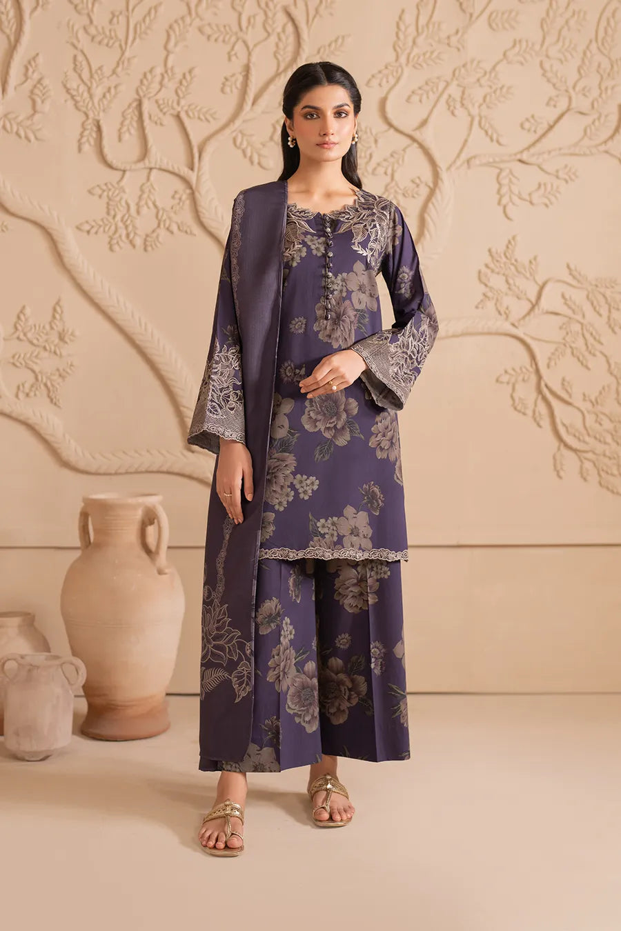 Iznik Dhanak Digital Printed 3 Piece | IZ121