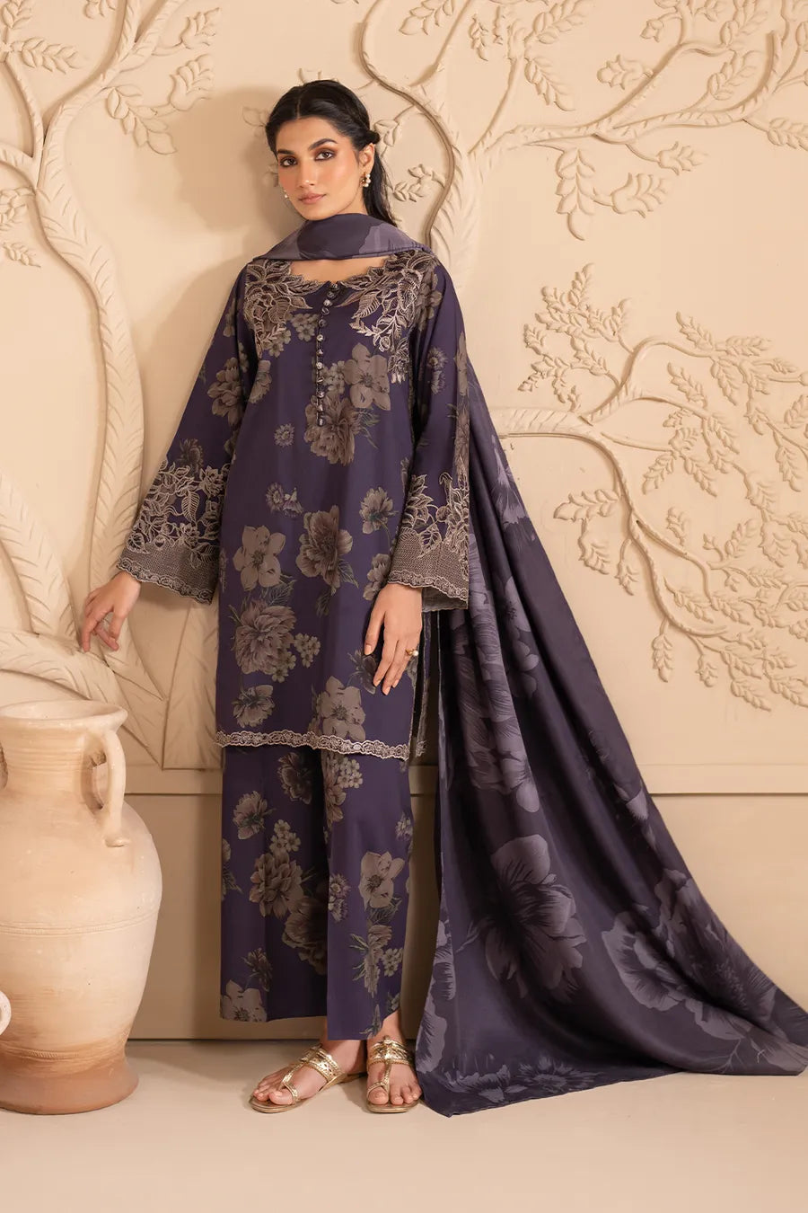 Iznik Dhanak Digital Printed 3 Piece | IZ121