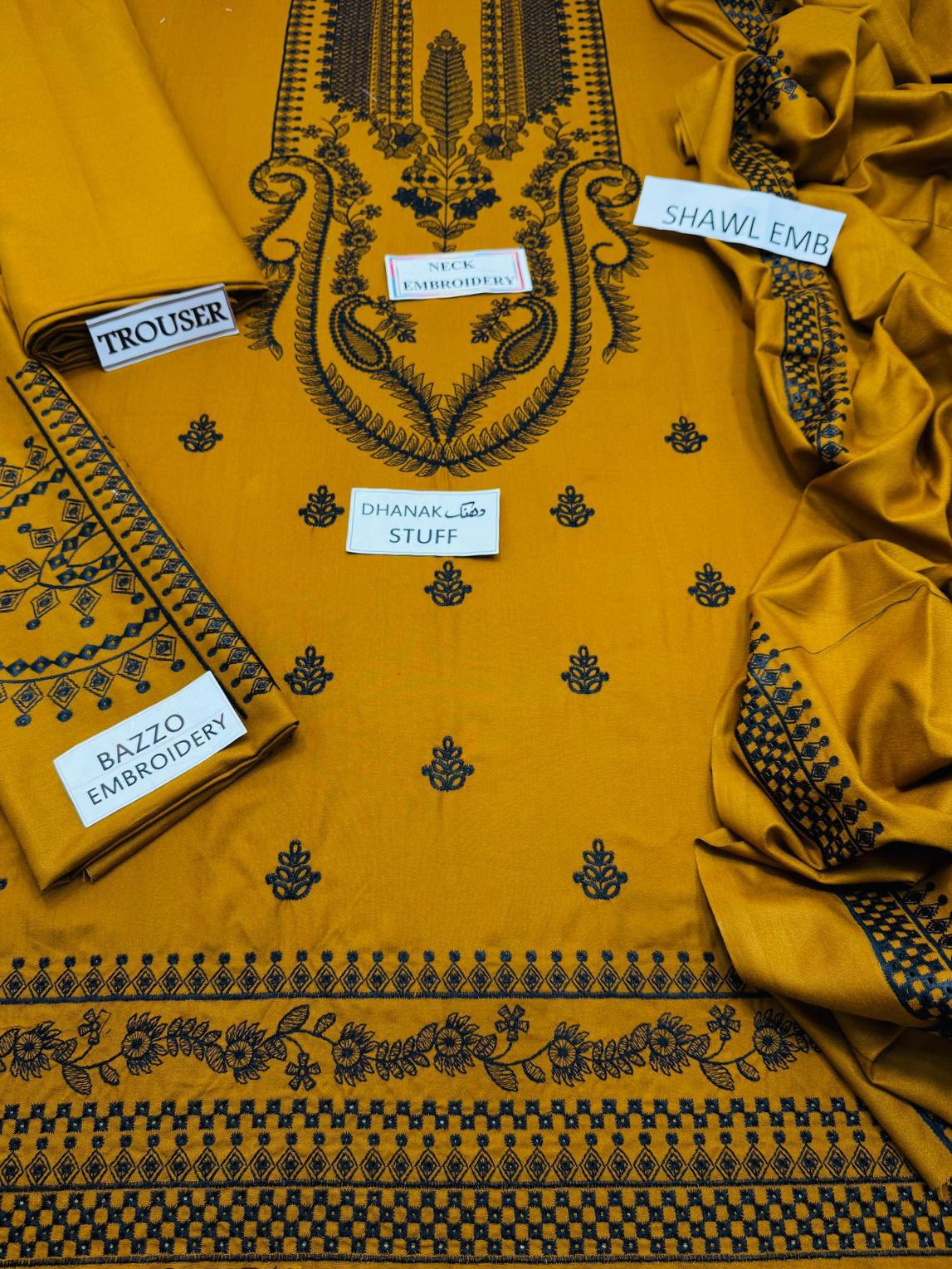 Libaas Dhanak Embroidered 3 Piece | LS100