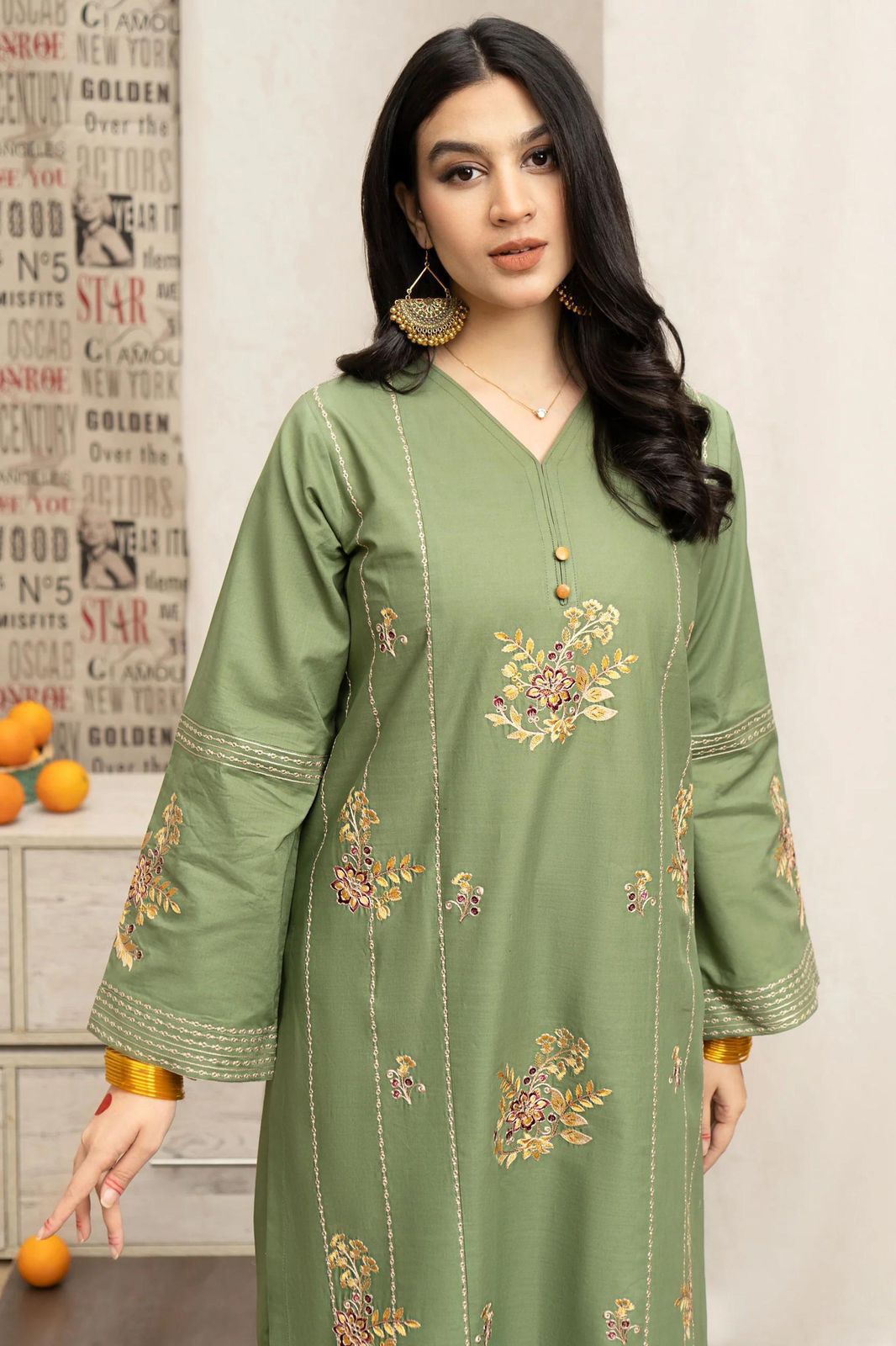 Urge Dhanak Embroidered 3 Piece | UG100