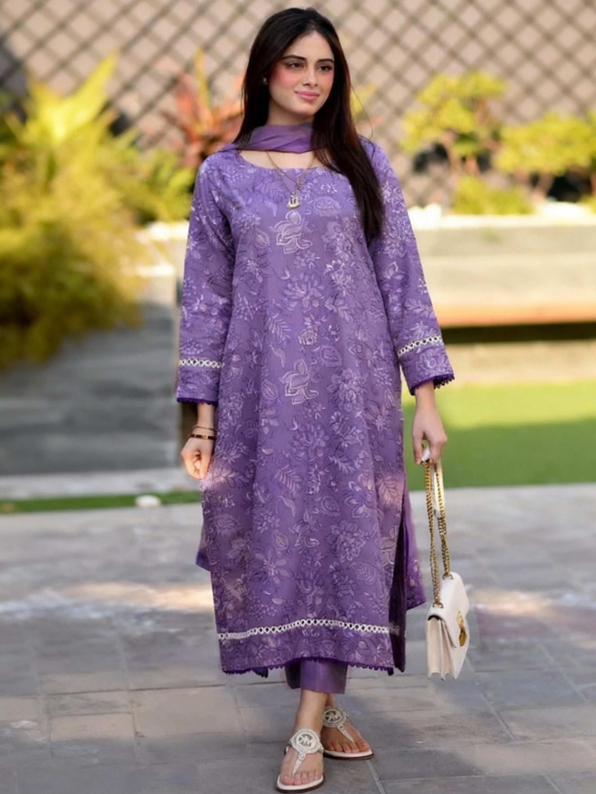 Bareeze Dhanak Embroidered 3 Piece | BZ115