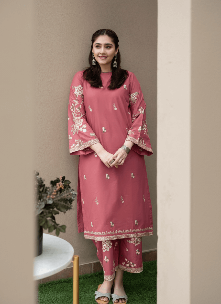Urge Dhanak Embroidered 2 Piece | UG105