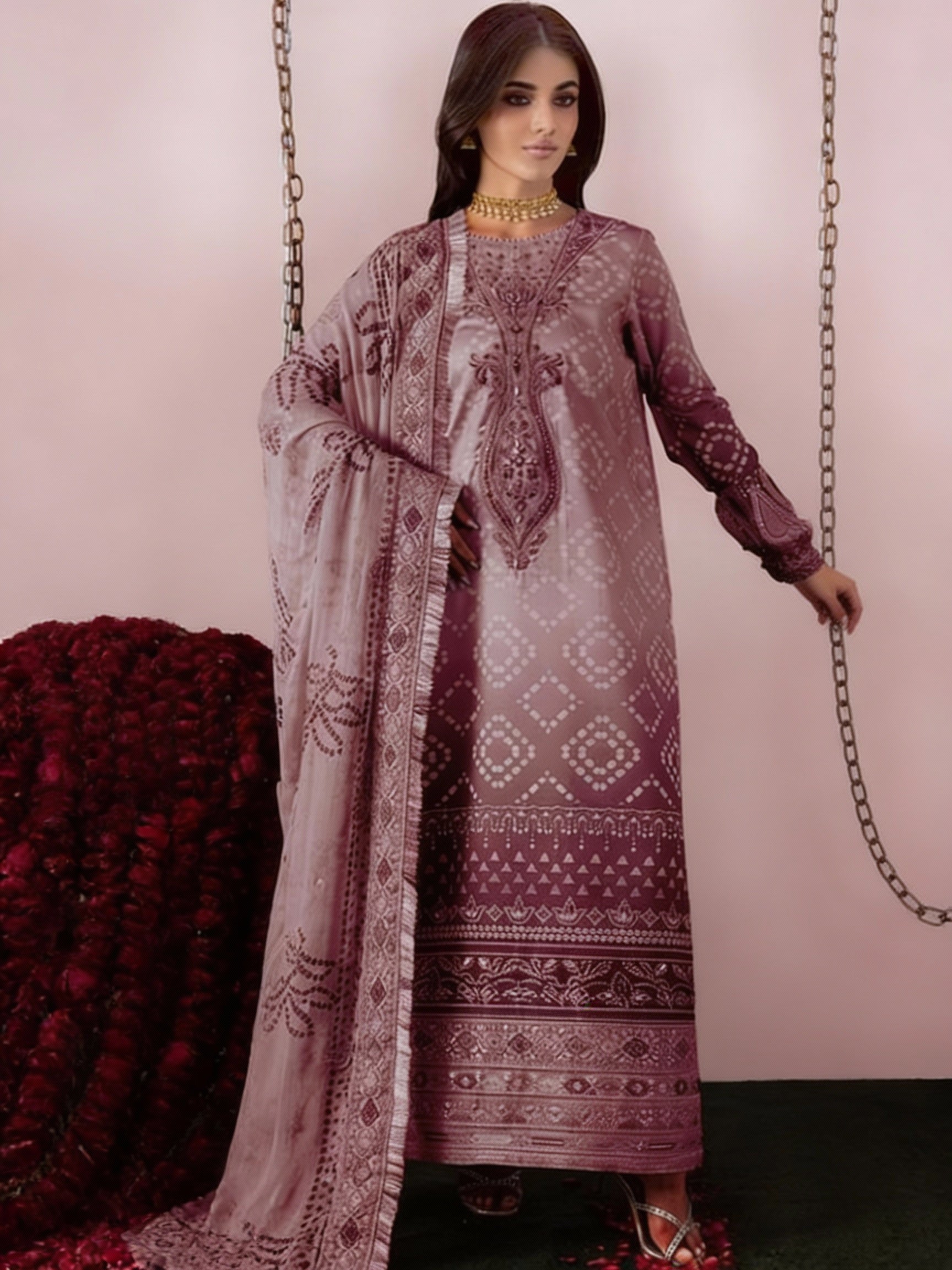 Nureh Lawn Embroidered 3 Piece | NH111