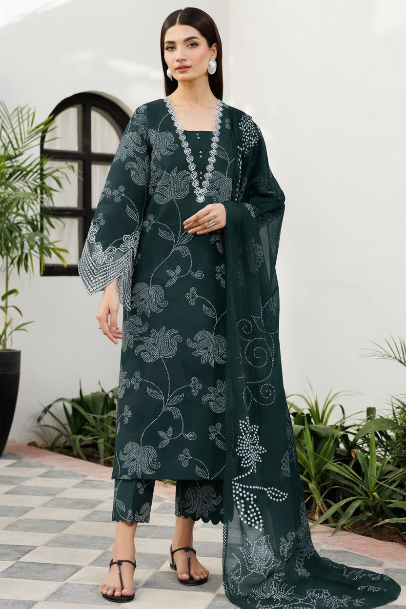 Baroque Khaddar Embroidered 3 Piece | BQ114