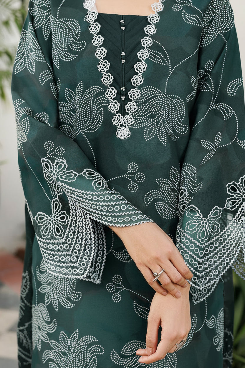Baroque Khaddar Embroidered 3 Piece | BQ114