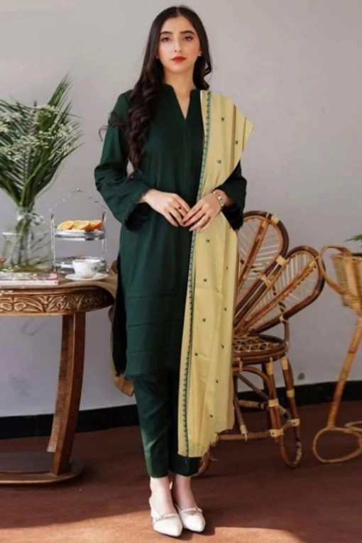 Aisling Dhanak Embroidered 3 Piece | AL131