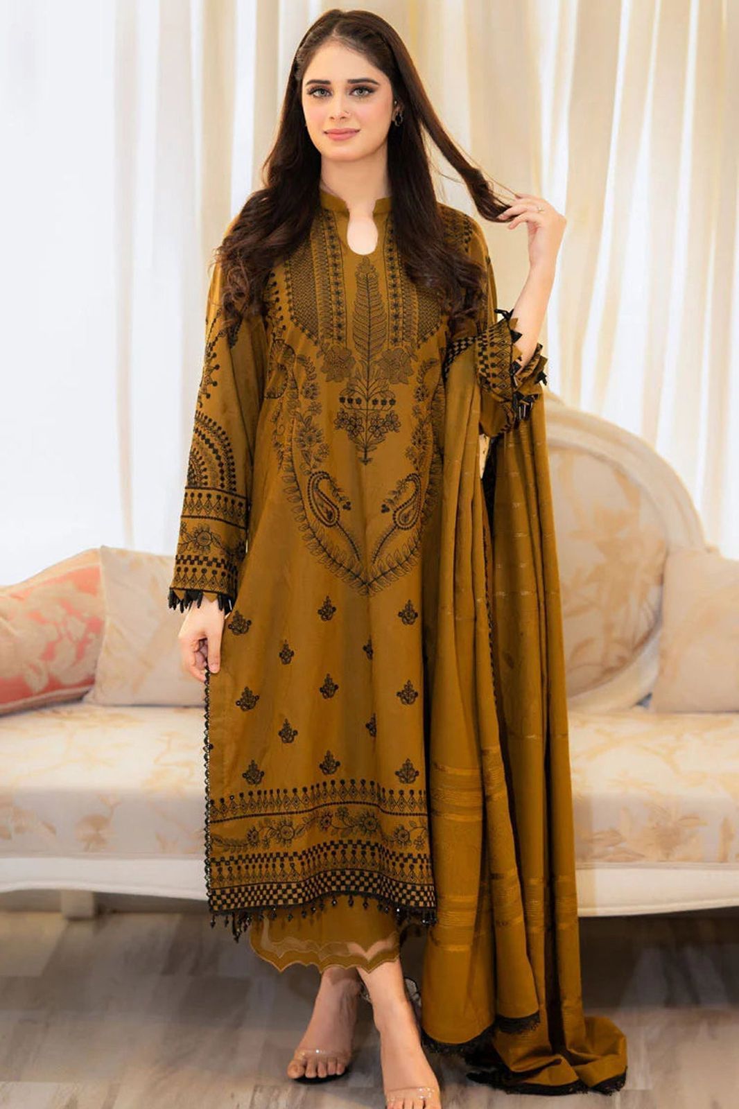Libaas Dhanak Embroidered 3 Piece | LS100