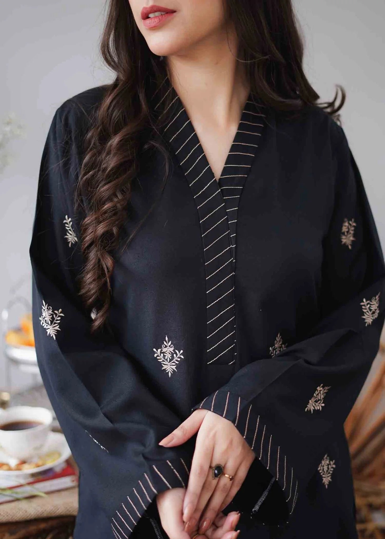 Aisling Dhanak Embroidered 3 Piece | AL102