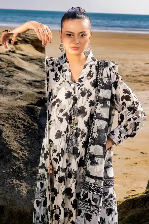 Alkaram Linen Digital Printed 3 Piece | AK100